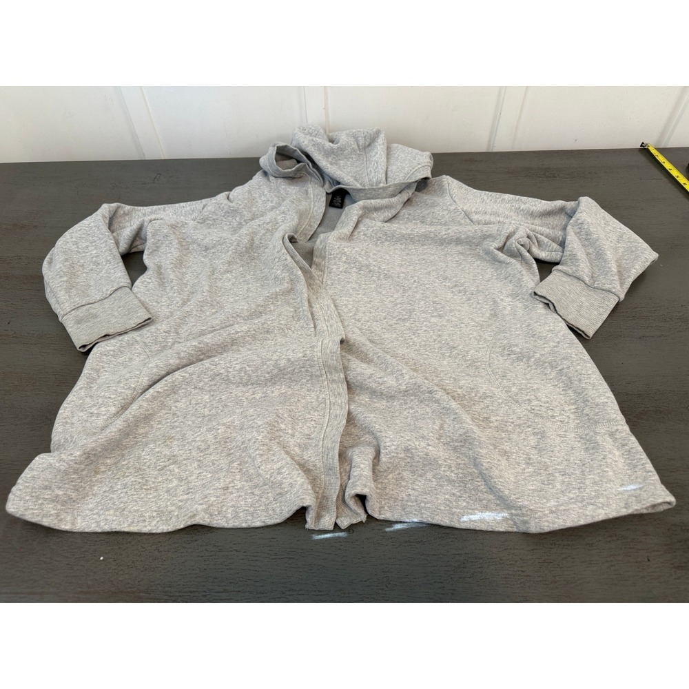 Active Life Womens XXL Heather Gray Open Front Hooded Fleece Cardigan Wrap